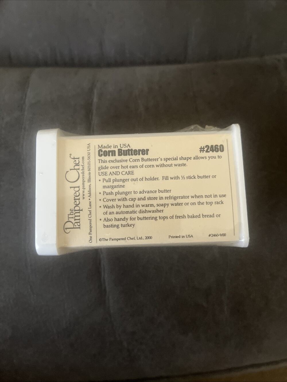OLD STOCK 2000 PAMPERED CHEF #2460 Corn Butterer Tool~NIP